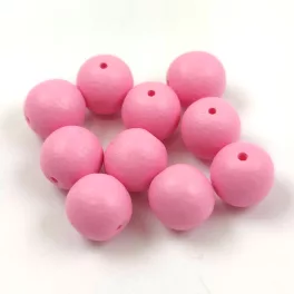   Czech Pressed Round Glass Bead - Alabaster Matt Light Pink - 8mm