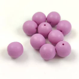   Czech Pressed Round Glass Bead - Alabaster Matt Light Mauve - 8mm