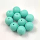 Czech Pressed Round Glass Bead - Alabaster Matt Turquoise Green - 8mm