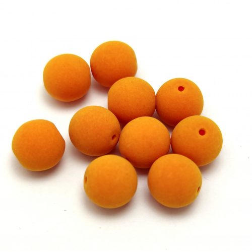 Cseh préselt gyöngy - Silk Satin Orange - 8mm
