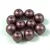 Cseh préselt gyöngy - Dark Chocolate Metallic Satin - 8mm