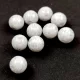 Czech Pressed Round Glass Bead - Milky White Silver - 8mm