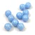 Czech Pressed Round Glass Bead - Milky Light Sapphire - 8mm