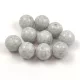 Czech Pressed Round Glass Bead - Milky Grey  - 8mm