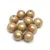 Czech Pressed Round Glass Bead - Alabaster Brown Cream Luster - 8mm