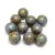Czech Pressed Round Glass Bead - Alabaster Blue Brown Luster - 8mm