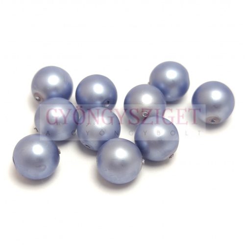 Czech Pressed Round Glass Bead - Matte Pearl Lavender - 8mm