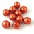 Czech Pressed Round Glass Bead - Matte Copper - 8mm
