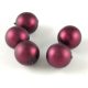 Czech Pressed Round Glass Bead - Matte Pearl Bordeaux - 8mm