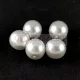 Czech Pressed Round Glass Bead - Off White Pearl - 8mm