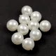 Czech Pressed Round Glass Bead - White Pearl - 8mm