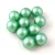 Czech Pressed Round Glass Bead - Matte Pearl Powder Green - 8mm
