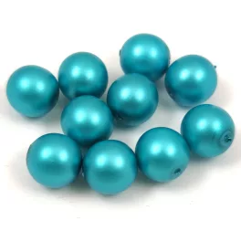Tekla golyó gyöngy - Metallic Aqua - 8mm