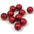 Czech Pressed Round Glass Bead - Matte Pearl Dark Red - 8mm