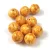 Czech Pressed Round Glass Bead - Alabaster Travertine Terracotta Spotted - 8mm
