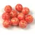 Czech Pressed Round Glass Bead - Alabaster Travertine Orange Spotted - 8mm