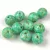 Czech Pressed Round Glass Bead - Alabaster Travertine Turquoise Spotted - 8mm