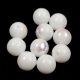 Czech Pressed Round Glass Bead - Alabaster AB - 8mm