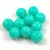 Czech Pressed Round Glass Bead - Alabaster Turquoise Green Spotted - 8mm