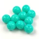 Cseh préselt golyó gyöngy - Alabaster Turquoise Green Spotted - 8mm