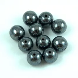 Préselt golyó gyöngy- Hematit - 8mm