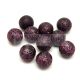 Czech Pressed Round Glass Bead - Etched Jet Purple - 8mm