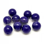 Czech Pressed Round Glass Bead - Etched Jet Purple - 8mm