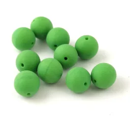 Czech Pressed Round Glass Bead - Green Matt - 8mm
