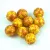 Czech Pressed Round Glass Bead - Opaque Jonquil Copper Patina - 8mm