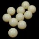 Czech Pressed Round Glass Bead - Ivory - 8mm