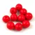 Czech Pressed Round Glass Bead - Opaque Red  - 8mm