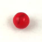 Czech Pressed Round Glass Bead - Opaque Red  - 8mm