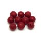 Czech Pressed Round Glass Bead - Etched Red - 8mm