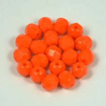 Cseh csiszolt golyó gyöngy - telt narancs -6mm