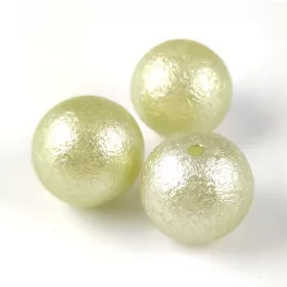Tekla akril golyó gyöngy - Green Tea - 16mm - érdes