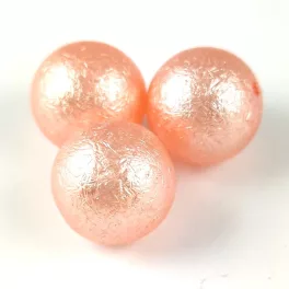 Tekla akril golyó gyöngy - Peach - 16mm - érdes