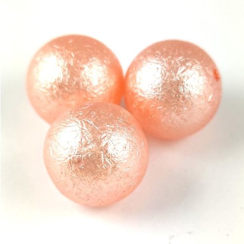 Imitation pearl acrylic round bead - Peach - 16mm