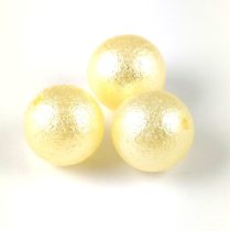 Imitation pearl acrylic round bead - Yellow  - 16mm