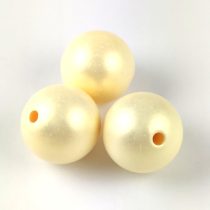   Imitation pearl acrylic round bead - Silk Satin Vanilla - 18mm