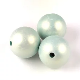 Tekla akril golyó gyöngy - Silk Satin Aqua - 18mm