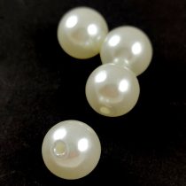 Imitation pearl acrylic round bead - Cream White - 15-16mm