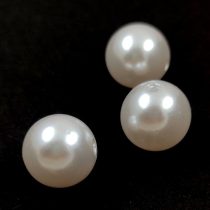 Imitation pearl acrylic round bead - Pearl White - 14mm