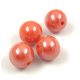 Imitation pearl acrylic round bead - Pastel Orange Luster - 14mm