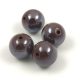 Imitation pearl acrylic round bead - Pastel Choco Luster - 14mm