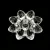Acrylic flower bead - Crystal - 29x12mm