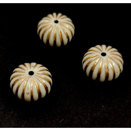 Acrylic donut bead - White Gold - 18x13mm