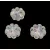 Acrylic flower bead - Matt Crystal AB -  13x6mm
