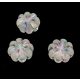 Acrylic flower bead - Matt Crystal AB -  13x6mm