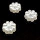 Akril fánk gyöngy - White Pearl - 13 x 14 x 6 mm