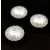 Acrylic donut bead - White Pearl - 14x8mm